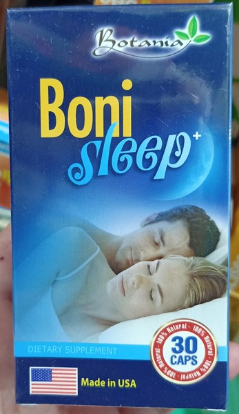 Boni sleep - Botania - Hỗ Trợ Điều trị trầm cảm, mất ngủ (Lọ*30viên)