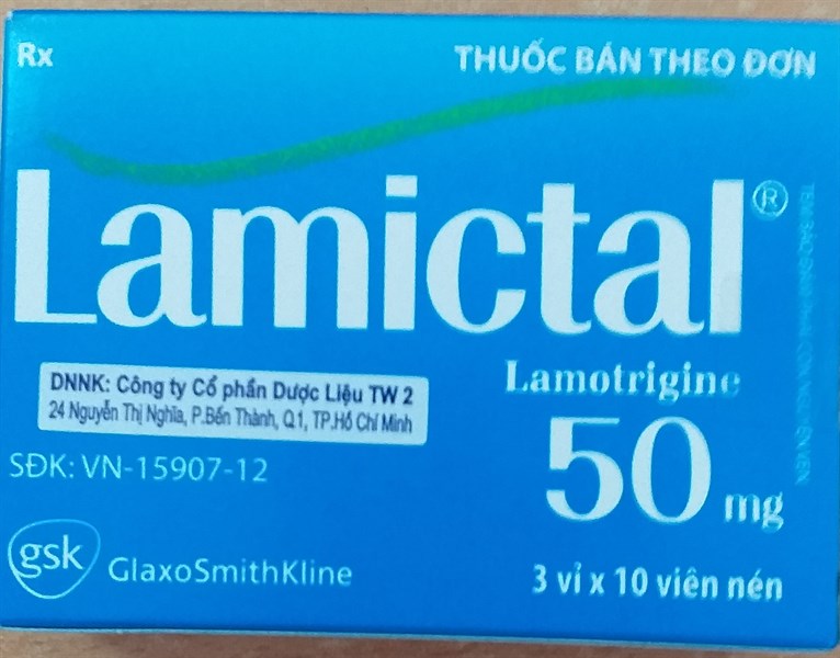 Lamictal 50mg (Lamotrigine) (H*3vỉ*10viên nén) - Poland