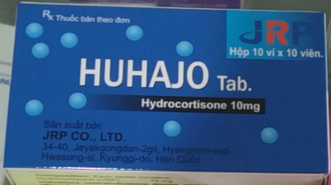 HUHAJO (Hydrocortisone 10mg) (H*10vỉ*10viên) - Hàn Quốc