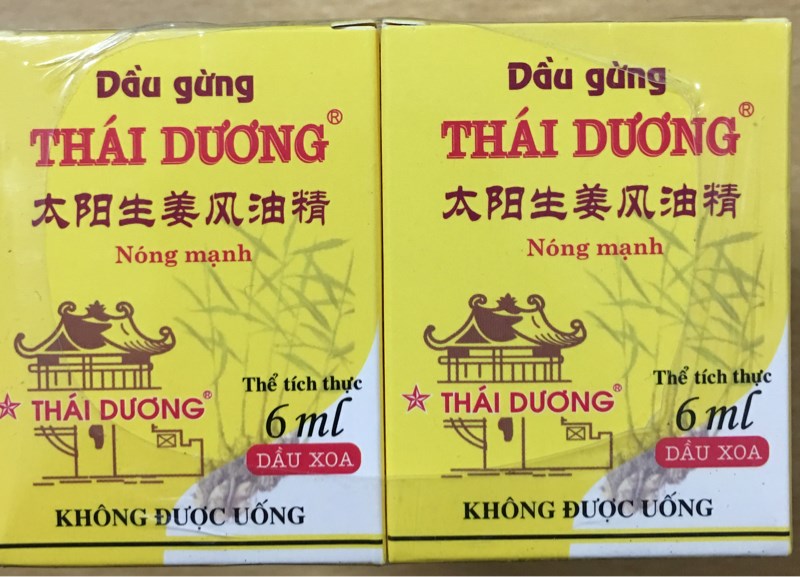 Dầu gió gừng Thái Dương 6ml - Sao Thái Dương