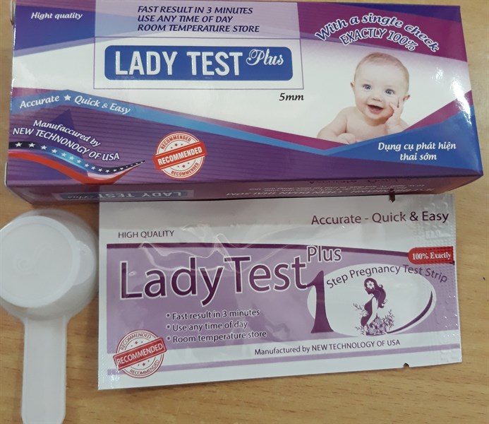 Lady test plus (Test thử nhanh - chẩn đoán thai sớm) - USA