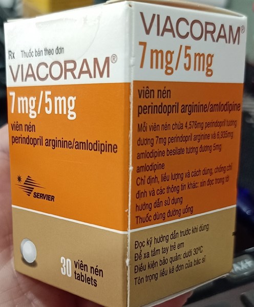 Viacoram 7mg/5mg (Lọ*30viên) - Servier/Ireland (Lọ)