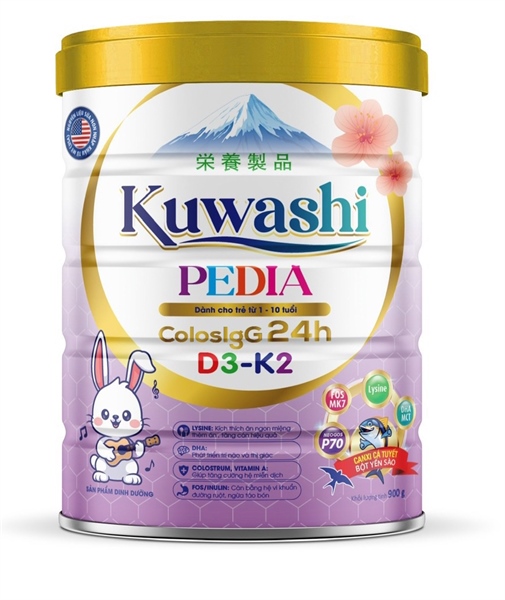 Kuwashi Pedia 900g (dành cho trẻ biếng ăn, kích thích tiêu hóa, sp cho trẻ từ 1 tuổi tới 10 tuổi) - Capital Milk/VN