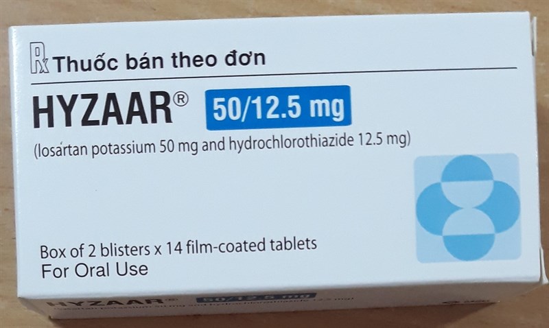 Hyzaar 50/12,5mg (Losartan; Hydrochlorothiazide) (H*2vỉ*14viên) - DKSH