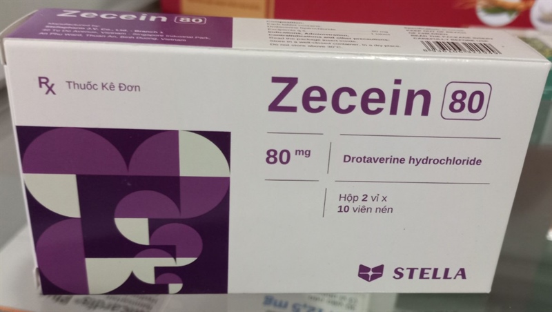 Zecein 80 (Drotaverine Hydro 80mg) (Hộp 2 vỉ x 10 viên) - Stella