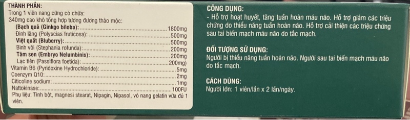 Mega Brain Ap (Hỗ trợ hoạt huyết) (Hộp 3 vỉ x 10 viên) - Tradiphar (Aphaco VN) 2
