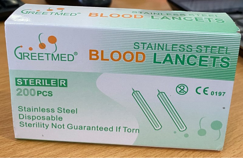 Kim chích máu (Blood Lancets) (Hộp 200 cái) - Greetmed
