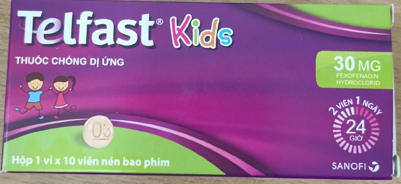 Thuốc chống dị ứng Telfast kids 30mg (H*10viên) - Sanofi