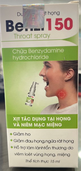 Xịt họng Benzi 150 (Lọ*15ml) - Dahago