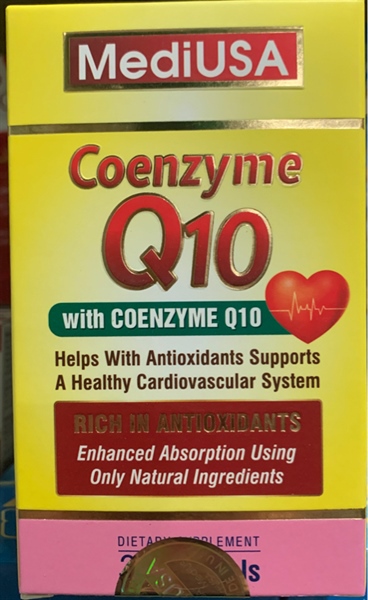 Viên nang Coenzyme Q10 MediUSA hỗ trợ tăng cường sức khỏe tim mạch(lọ 30 viên)