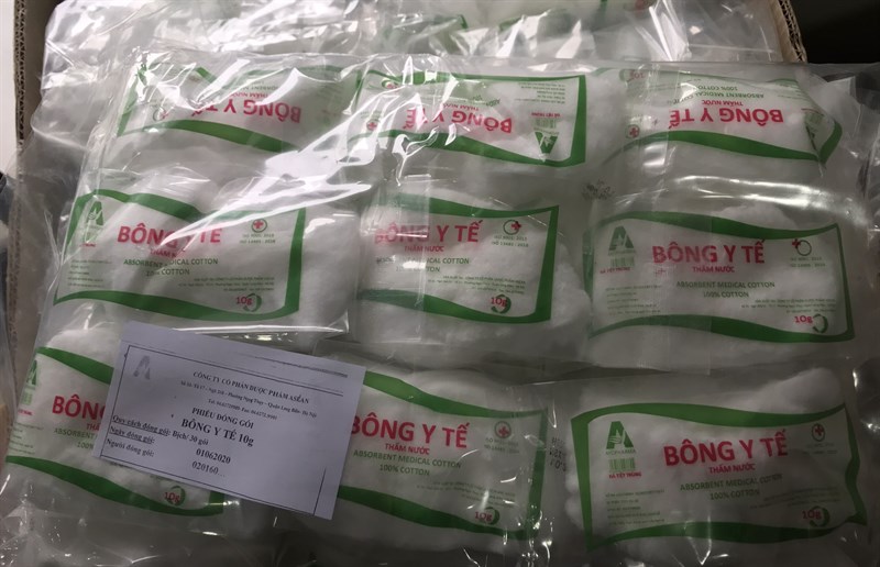 Bông y tế 10g thấm nước Asean (K*20bịch*30gói) - Asean 2