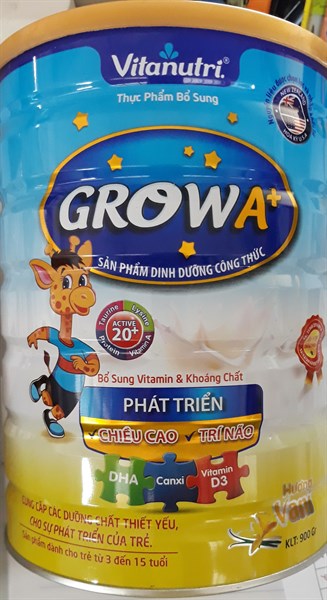 Vitanutri Grow A+ (2 - 15 tuổi) (Giúp phát triển trí não - tăng trưởng chiều cao) 900g - Hoàng Trung Kha
