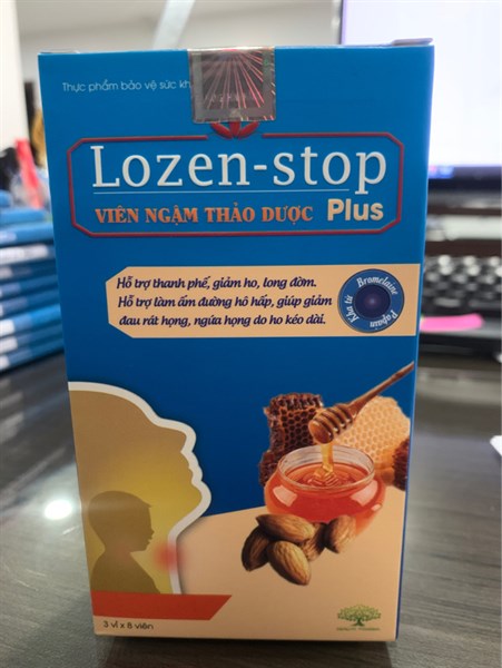 Viên ngậm thảo dược Lozen - stop plus (Hộp 3 vỉ x 8 viên) - Viheco (Health & automatic)