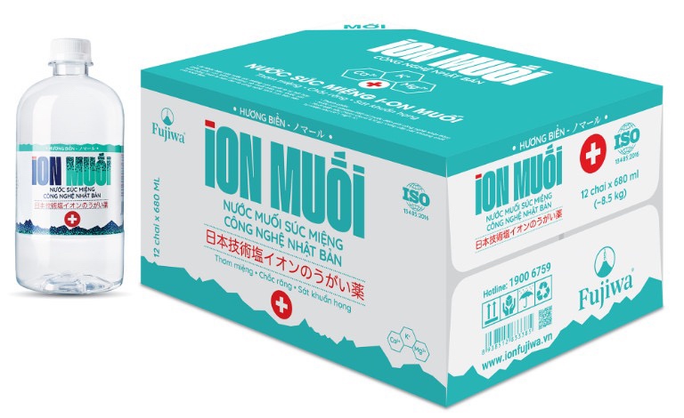 Nước súc miệng ion muối 680ml hương biển (Thùng 12 chai) - Fujiwa Việt Nam