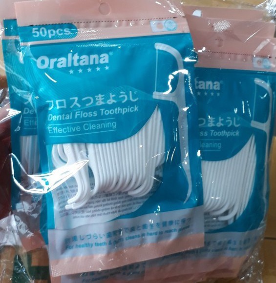 Tăm chỉ nha khoa Oraltana các loại hương (Túi 50cái) - Tân á 2