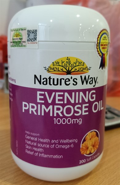 Evening Primrose oil 1000mg (Hỗ trợ da và nội tiết) (Lọ*200viên) - Australia 2