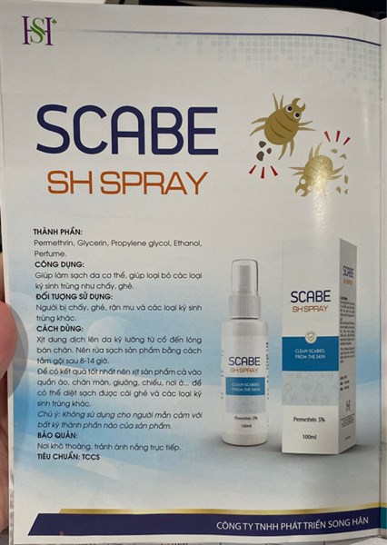 Xịt ghẻ Scabe SH Spray 100ml - Song Hân 2