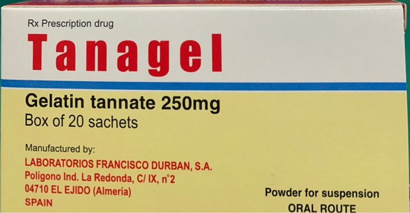 Tanagel (Gelatin tannat 250mg- Tiêu chảy TE ) (H*20gói) - Tây Ban Nha
