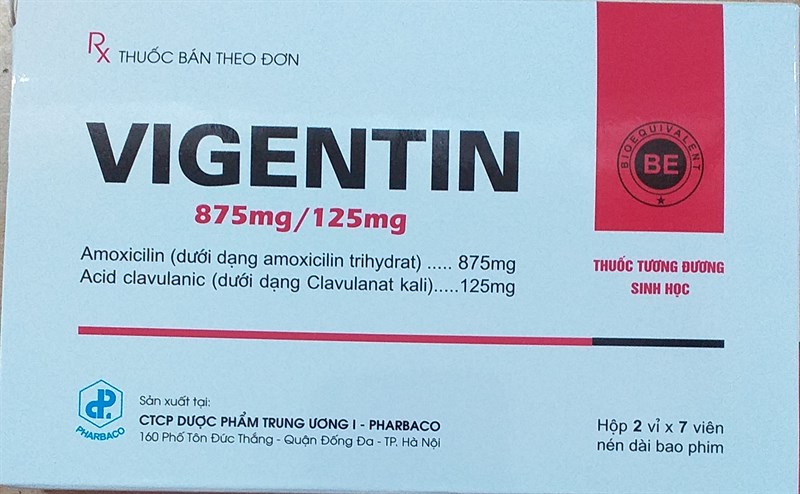 Vigentin 875mg/125mg (H*2vỉ*7viên) - DPTW1