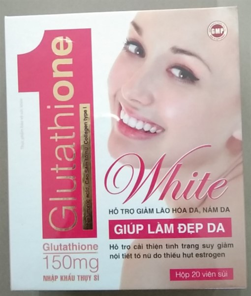 Glutathione white 150mg (Hỗ trợ chống oxy hóa) (H*2tub*10viên sủi) - Vshine