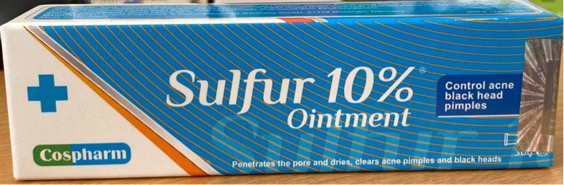 Kem trị mụn Sulfur Ointment 10% 30g - Đức (Cospharm) (Tub)