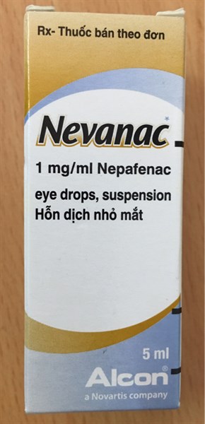 Nevanac 5ml (hỗn dịch nhỏ mắt) - Sx tại Bỉ - NPP TW2