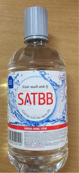 Nước muối sinh lý SATBB 550ml (Natri Clorid 0.9%) (K*21chai) - Đại Lợi/VN