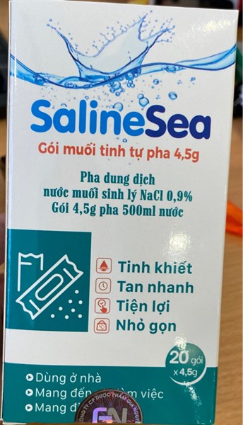 Gói muối tinh tự pha SalineSea (Hộp 20 gói x 4,5g) - Việt Đức