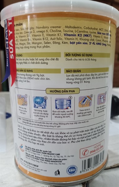 Sữa Biopro HMO Nano kids gold Nanofood (6 - 36 tháng) 400g 2