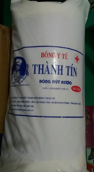 Bông y tế 1kg Thành Tín Bông hút nước (Cuộn 1kg)
