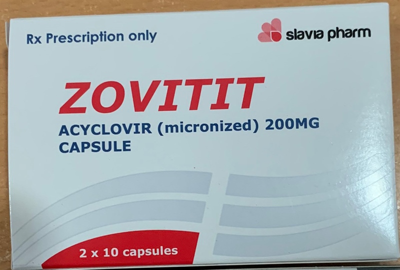 Zovitit (Aciclovir 200mg) (Hộp 2 vỉ x 10 viên) - Romania (Vỉ)