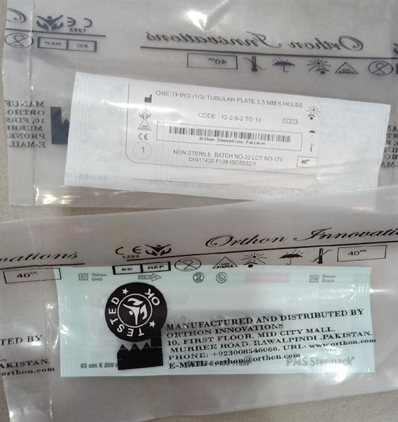 Nẹp lòng máng (Cẳng tay) 1/3 cho vit 3,5, 6 lỗ - Pakistan