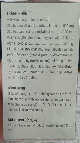 Oeneva 30 (Phụ nữ suy giảm nội tiết tố , muốn hạn chế lão hóa) (Lọ*30viên) - Usapha 2
