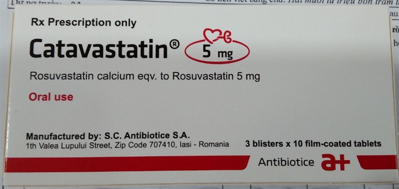 Catavastatin 5mg (Rosuvastatin 5mg) (H*3vỉ*10viên) - Romania