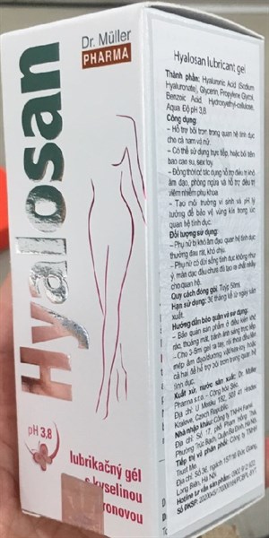 Hyalosan lubricant gel 50ml (Hỗ trợ bôi trơn) - Cộng Hòa Séc
