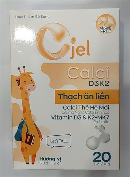 Thạch ăn liền Cjel Calci D3K2 (Hộp 20 gói/10g) - CPC1 HN