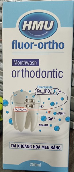 Nước súc miệng HMU Fluor - Ortho 250ml - Nguyễn Thiệu