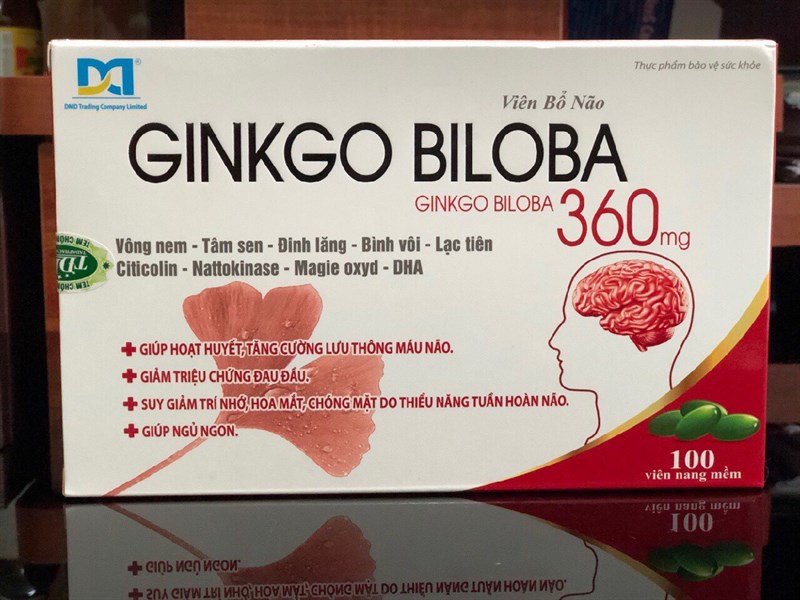 Viên bổ não Ginkgo biloba 360mg (H*10vỉ*10viên) - DMD