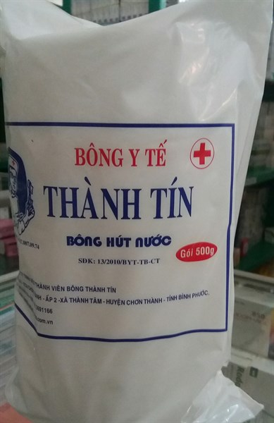 Bông y tế 500g Thành Tín Bông hút nước (Cuộn 500g)