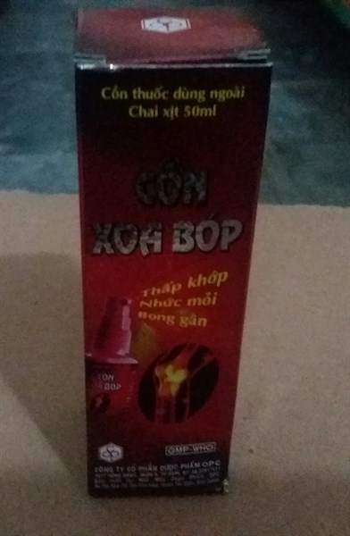 Cồn xoa bóp (xịt ) 50ml ( K*60lọ)- OPC