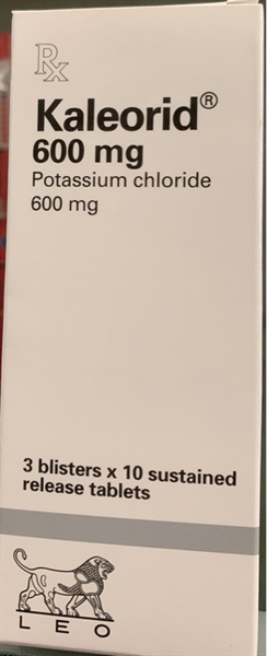 Kaleorid LP 600mg (H*3vỉ*10viên) - Denmark