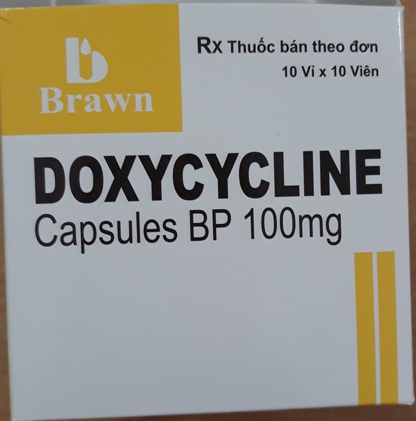 Doxycycline 100mg (H*10vỉ*10viên) - Brawn/India