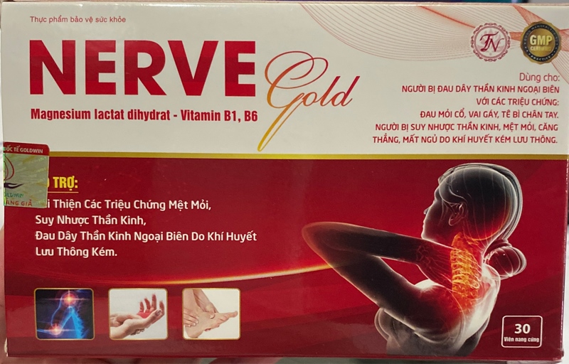 Nerve gold (Người bị đau dây thần kinh ngoại biên) (Hộp 3 vỉ x 10 viên) - Goldwin