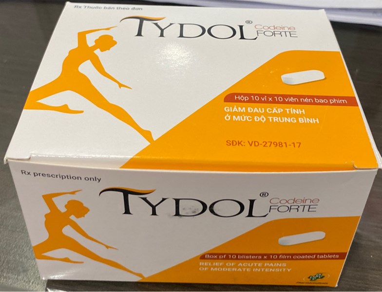 Tydol Codein Forte (Giảm đau, hạ sốt) (Hộp 10 vỉ x 10 viên) - OPV
