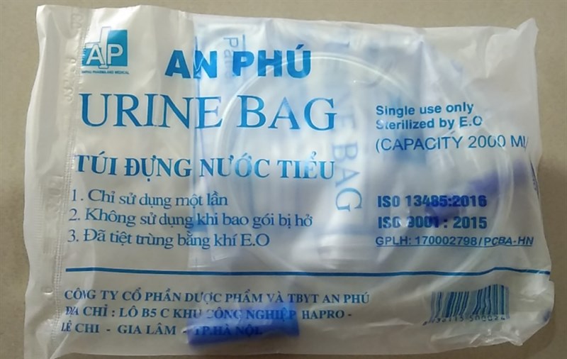 Túi đựng nước tiểu van ngang - An Phú