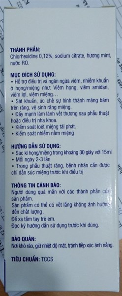 Nước súc miệng HMU Chlorhexidine Plus 250ml - Nguyễn Thiệu 2