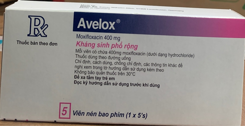 Avelox (Moxifloxacin 400mg) (H*5viên) - Đức