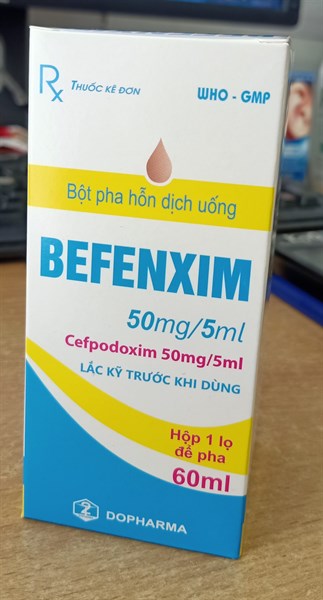 BEFENXIM (Cefpodoxim 50mg/5ml) (Lọ 70ml) - TW 2