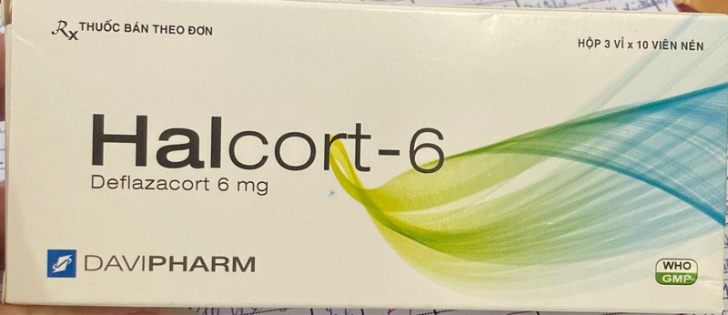 Halcort-6 (Deflazacort 6mg) (Hộp 3 vỉ x 10 viên) - Davipharm