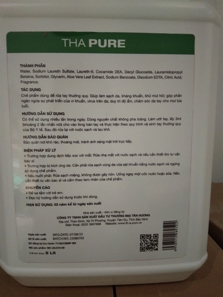 Sữa rửa tay quế thơm THA PURE loại 5L - Tân Hương 2